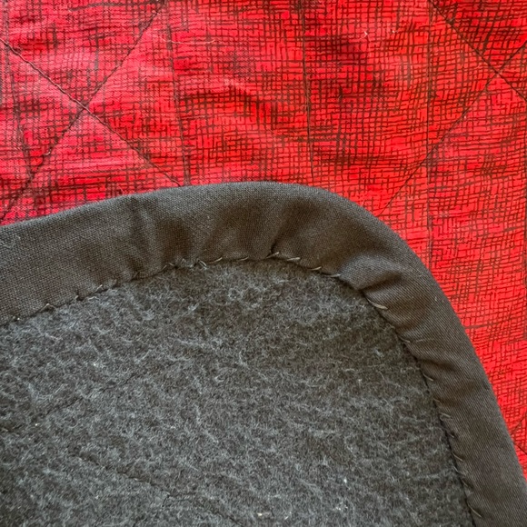 NEW? Handmade QUILTED Jacket XXL Cotton RED White BLACK - Picture 6 of 11